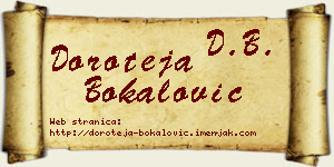 Doroteja Bokalović vizit kartica